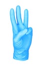 Photo hand isolated glove three finger