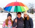 Happy mother and daughters