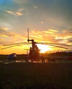 Photo of helicopter maintenance by mechanic at Nop Goliat airport, Dekai Yahukimo, Papua. 17 june 2022. Royalty Free Stock Photo