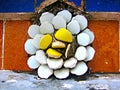 High relief of lotus flower at the temple of the Reclining Buddha