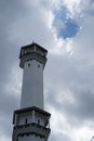 The high tower of mosque with love sign in the sky