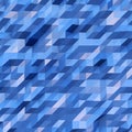 Photo of highly detailed multicolor polygon. Blue geometric low polygons style. Abstract gradient graphic background