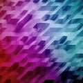 Photo of highly detailed multicolor polygon. Blue, violet geometric rumpled triangular low poly style. Abstract gradient