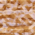 Photo of highly detailed multicolor polygon. Orange geometric low polygons style. Abstract gradient graphic background