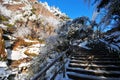 Hiking trail on the mountain, China, Anhui Province, Mount Huang