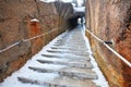 Hiking trail on the mountain, China, Anhui Province, Mount Huang