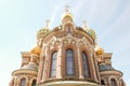 Savior on Spilled Blood. Historical landmark of St. Petersburg, Russia. Summer close-up shot. Royalty Free Stock Photo
