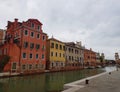 The historical center of Venice with ancient architecture on the canal Royalty Free Stock Photo