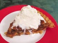 Holiday Apple Pie During Christmas With Vanilla Ice Cream