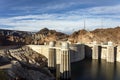Photo of the Hoover Dam, on the course of the Colorado River, on the border between the US states of Arizona and Nevada. Royalty Free Stock Photo