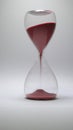Hourglass falling sand and time passing.