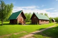 The photo of the House-yard was taken in ArkHANGELSK, Russia.
