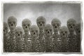 Photo of human skeleton in vintage style