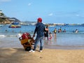 Ice Cream Vendor at Caleta Beach in Guerrero Mexico