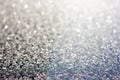 Photo of ice crystals on a smooth surface with blurred backgrounds and bokeh Royalty Free Stock Photo