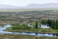 Iceland Landscape View of Fields, Vegatation, Montains, Lakes, Rivers, - Europe