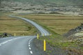 Iceland Road Roads Landscape View of Fields, Vegatation, Montains, Lakes, Rivers, - Europe