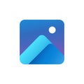 Photo Icon for Mobile Application Royalty Free Stock Photo