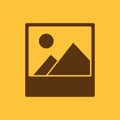 The photo icon. Picture and image, photogallery symbol. Flat