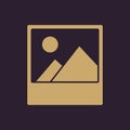 The photo icon. Picture and image, photogallery symbol. Flat