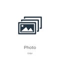 Photo icon vector. Trendy flat photo icon from gdpr collection isolated on white background. Vector illustration can be used for Royalty Free Stock Photo