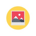 Photo  vector flat color icon Royalty Free Stock Photo