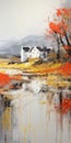 Colorful House Painting In Scottish Countryside