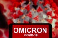 Omicron COVID-19 Royalty Free Stock Photo