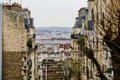 Buiding exterior, Photo image a Beautiful panoramic view of Paris Metropolitan City Royalty Free Stock Photo