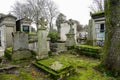 Cimetiere du Pere Lachaise typical french cemetery, Photo image a Beautiful panoramic view of Paris Metropolitan City