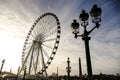 Ferris wheel in place de la Concorde, Photo image a Beautiful panoramic view of Paris Metropolitan City Royalty Free Stock Photo