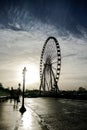 Ferris wheel in place de la Concorde, Photo image a Beautiful panoramic view of Paris Metropolitan City Royalty Free Stock Photo