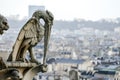 Notre Dame de paris Church cathedral detail, Photo image a Beautiful panoramic view of Paris Metropolitan City Royalty Free Stock Photo