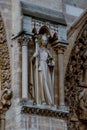 Notre Dame de paris Church cathedral, Photo image a Beautiful panoramic view of Paris Metropolitan City Royalty Free Stock Photo