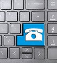 telephone sign icon computer communications typing keyboard keys cell phone Royalty Free Stock Photo