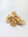 photo of Indonesian traditional food crackers emping with white background