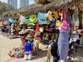 Inflatables for Sale at Caleta Beach in Acapulco Royalty Free Stock Photo