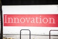 Photo of Innovation` written on wall Royalty Free Stock Photo