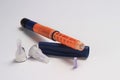 Close Up Photo, Insulin Pen at White Background Royalty Free Stock Photo