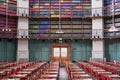 Photo of the interior of the historic Octagon Library at Queen Mary, University of London, Mile End UK.