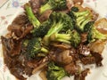 Juicy Beef and Broccoli Stir Fry Chinese Food Royalty Free Stock Photo