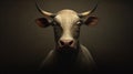 Highly Detailed Cow Illustration In The Style Of Anton Semenov