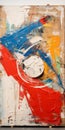 Abstract Painting: Circular Abstraction With Distressed Materials