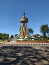 Photo of the Keris Siginjai monument in Kota baru Jambi Indonesia