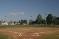 Kid sized empty baseball field at a park Royalty Free Stock Photo