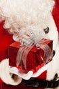 Photo of kind Santa Claus giving xmas present and Royalty Free Stock Photo