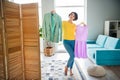 Photo of lady feel unsure hesitate decide what wear for party event choosing dress jacket in dressing room