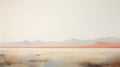 Ethereal Minimalism: Translucent Desert Landscape Painting