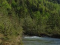 Landscape at river Isar near valley Fleck, Bavaria Royalty Free Stock Photo