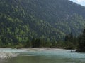 Landscape at river Isar near valley Fleck, Bavaria Royalty Free Stock Photo